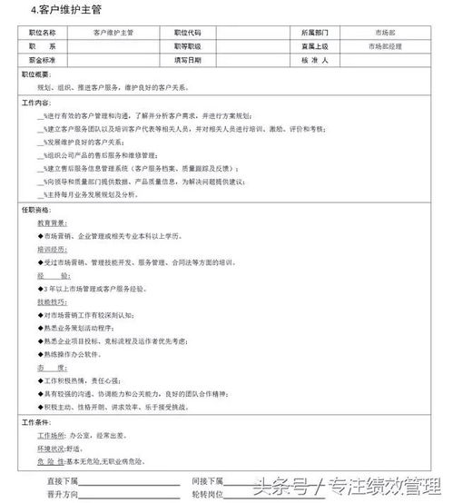 18個市場營銷職位崗位說明書 構建高效營銷體系的核心角色